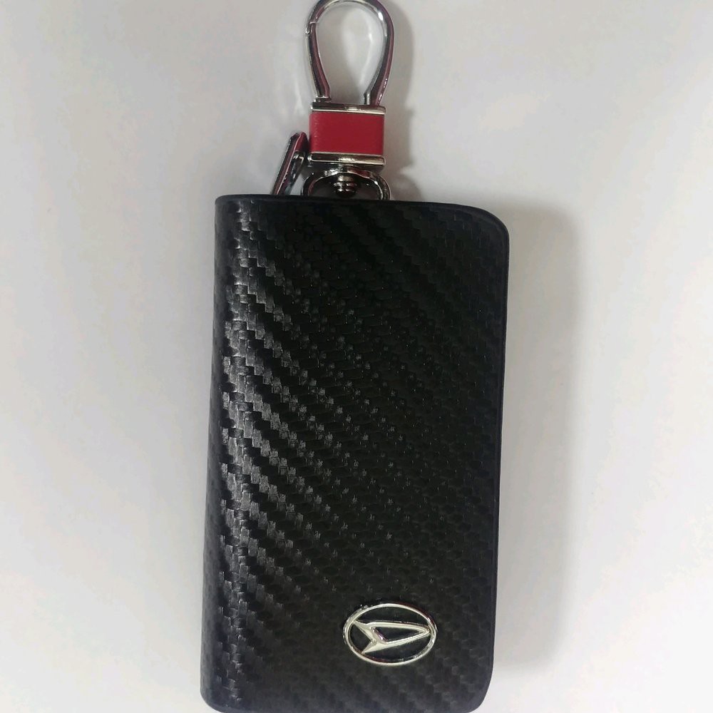 dompet stnk mobil logo daihatsu xenia terios rocky gran grand max ayla luxio sirion gantungan kunci motif carbon hitam