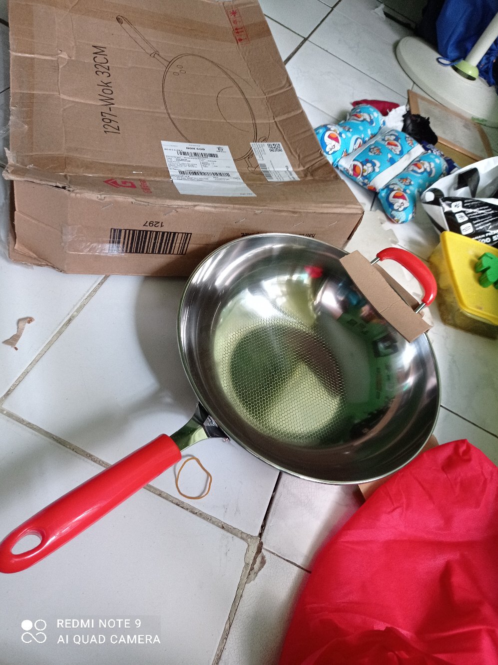 Gm Bear Wajan Wok Stainless Steel D32cm 1297 - Wok Stainless Steel