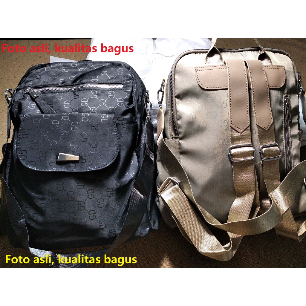 Multifunction Tas Besar bag Perempuan Ransel Wanita tas  14 inch Laptop tas  backpack  Sling shoulder  Selempang  Bahu Wanita women Big bag Ransel good quality import 9934