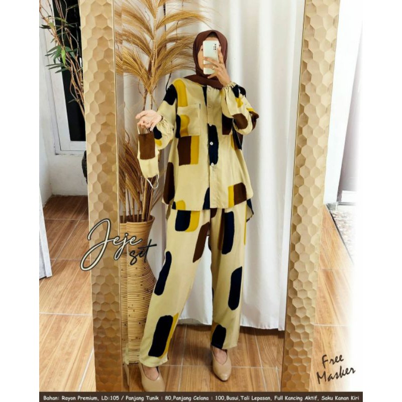 BTC SOLO / ONE SET / JEJE SET / SETELAN MOTIF / PARAHITA STORE