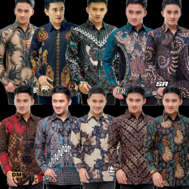 KEMEJA BATIK PRIA LENGAN PANJANG SIZE M L XL XXL BSWART BATIK HRBO26 KENONGO HEM