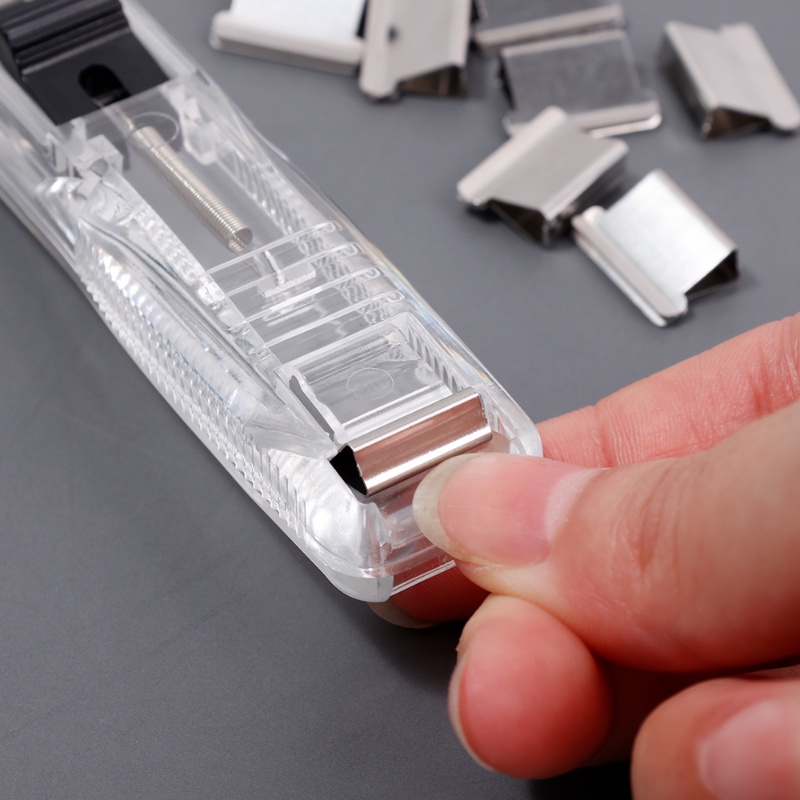 Metal Clip Push Staple Remover Kertas Fixing Organizing Stapler Reusable Push Clamp Tidak Merusak File Pengikat Alat Tulis Kantor