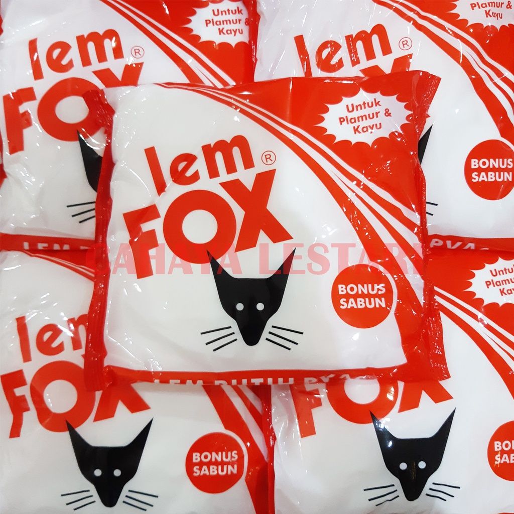 

Lem FOX Putih / Lem PVAc / Lem Kayu Kertas / Lem Plamir 1 Kg (800 Gr)