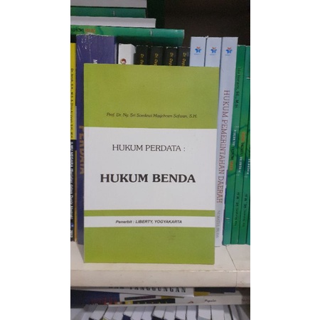 buku hukum benda Sri soedewi.