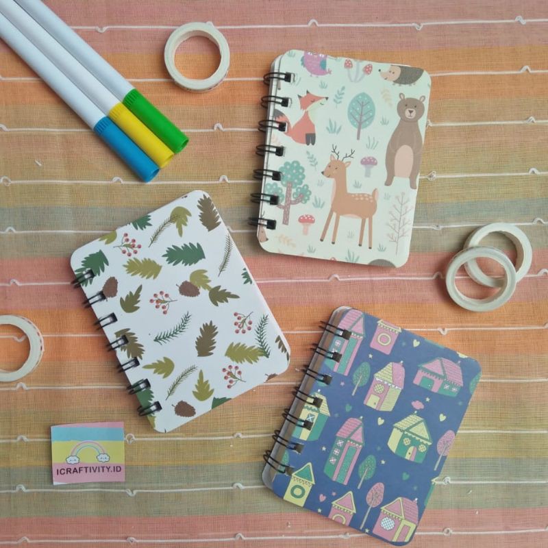 

Notebook Mini /Notebook/ Buku Catatan/ Bunga Sakura/Cactus/Paus