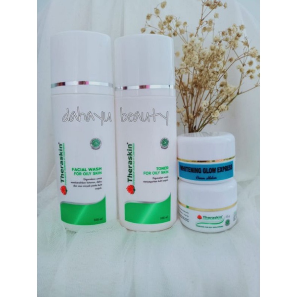 THERASKIN PAKET OILY WHITENING GLOW EXPRESS