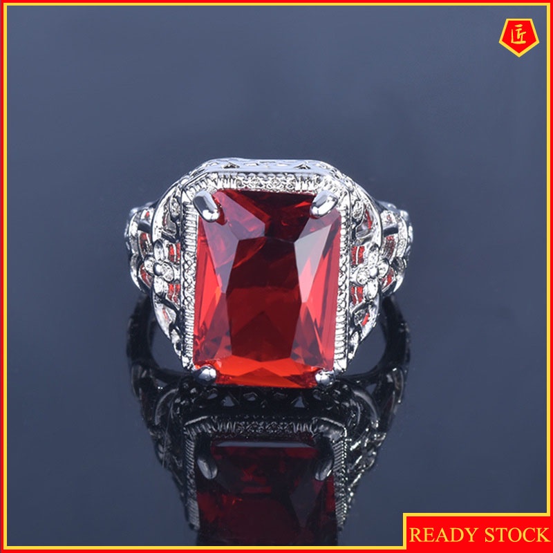 [Ready Stock]Vintage Ruby Ring Elegant Graceful