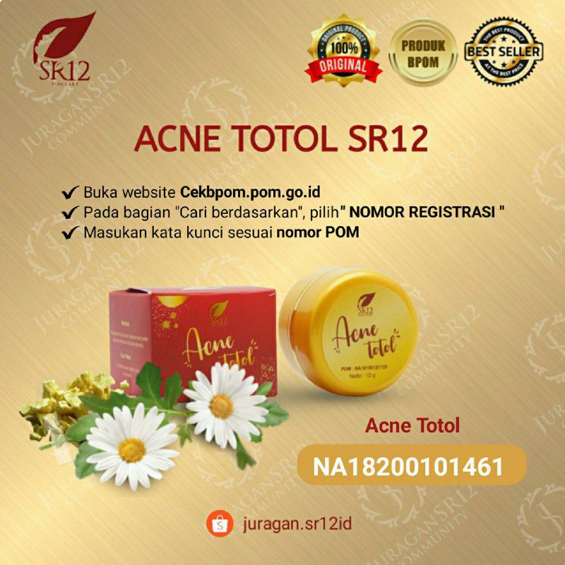 KRIM JERAWAT TOTOL SR12 BPOM AMAN / MENGEMPESKAN JERAWAT / CREAM TUMPAS JERAWAT / PERAWATAN JERAWAT