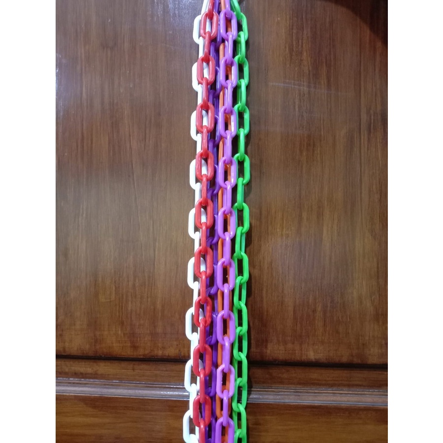 GANTUNGAN RANTAI PLASTIK WARNA/GANTUNGAN BAJU RANTAI PLASTIK 6MM