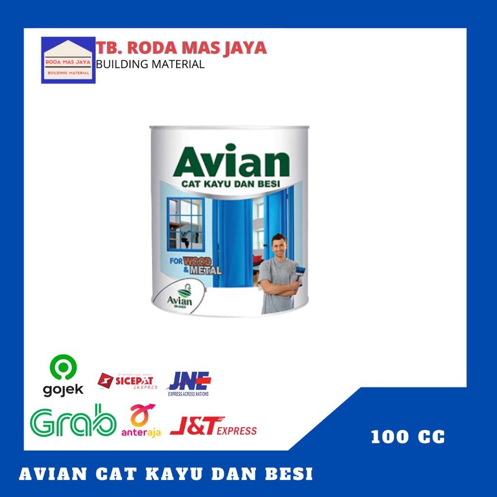 Avian High Gloss Enamel/Cat Kayu dan Besi/Avian/ Cat Besi Kecil 100cc/Cat Lukis Avian/Cat Kayu dan Besi 100cc