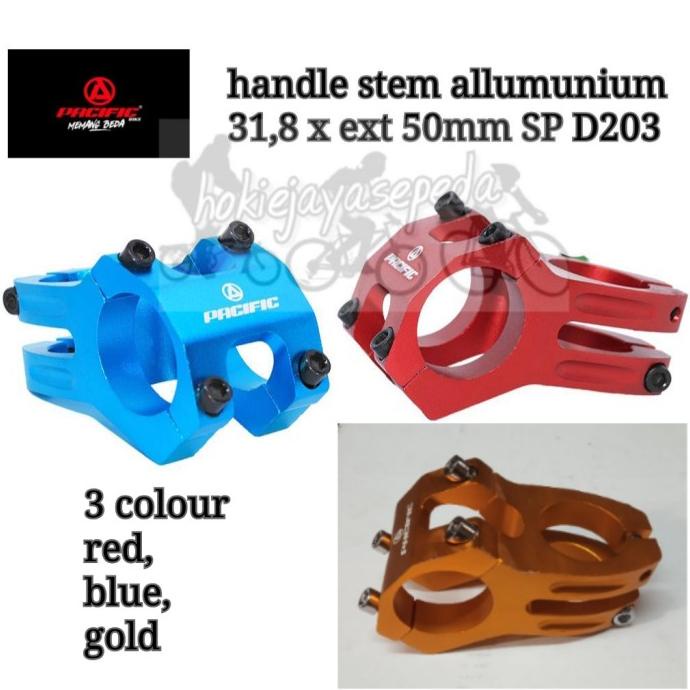 Pacific Stem H-203 Dudukan Stang Sepeda Gunung Oversize Ext 50Mm Hot R10