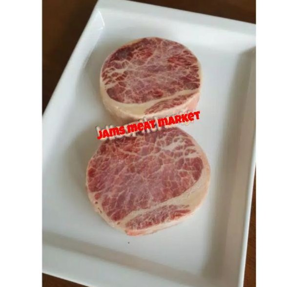 

Daging Sapi AUS Ribeye Meltik Meltique Wagyu Kazoku Beef Steak 200g