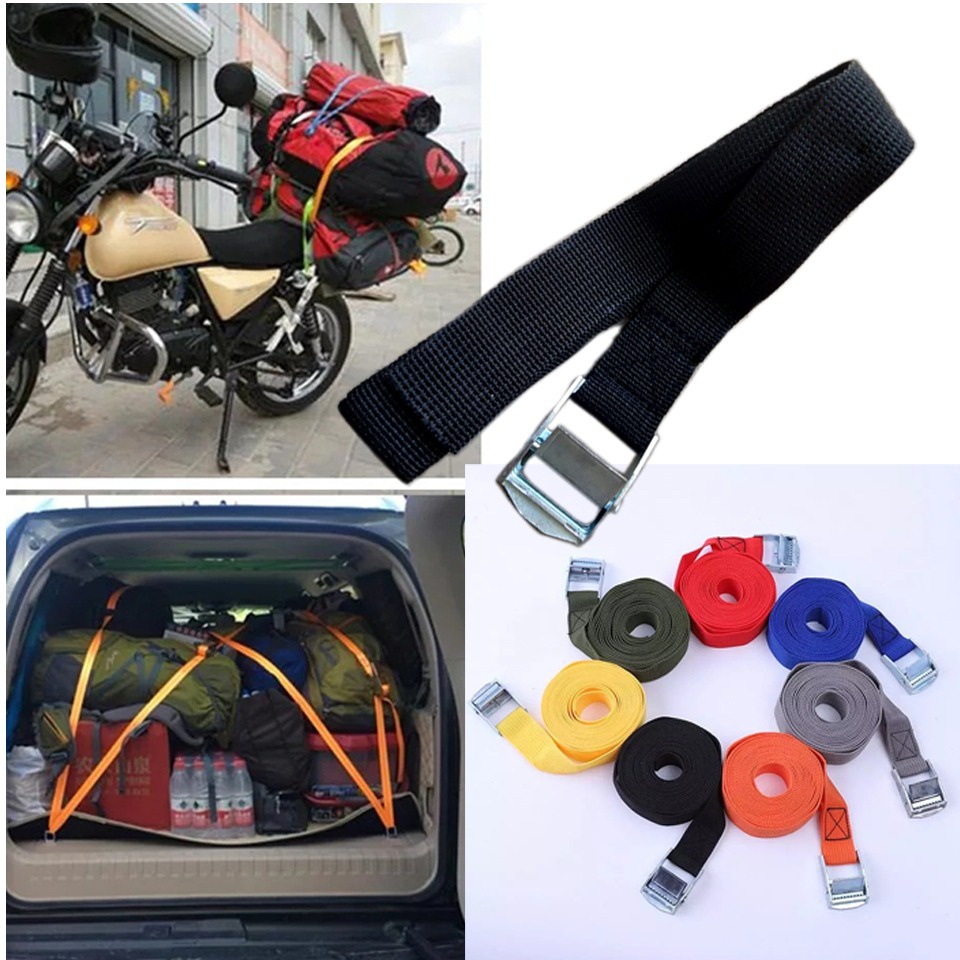 Tali Strap Pengikat Barang Mobil Motor Gesper Pengikat Sabuk 2M x2.5cm