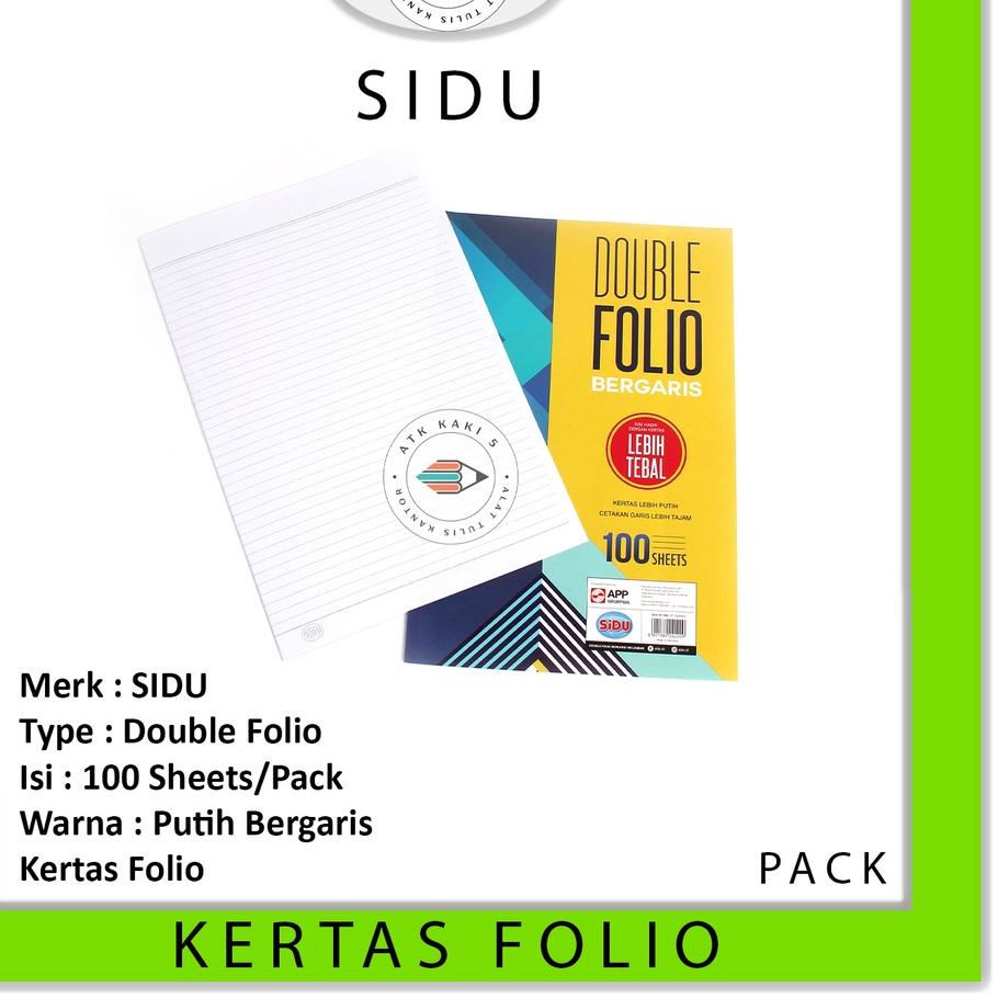 

Star Seller..!! SIDU - Kertas Double Folio Bergaris 100 Sheets - Pack Dijamin