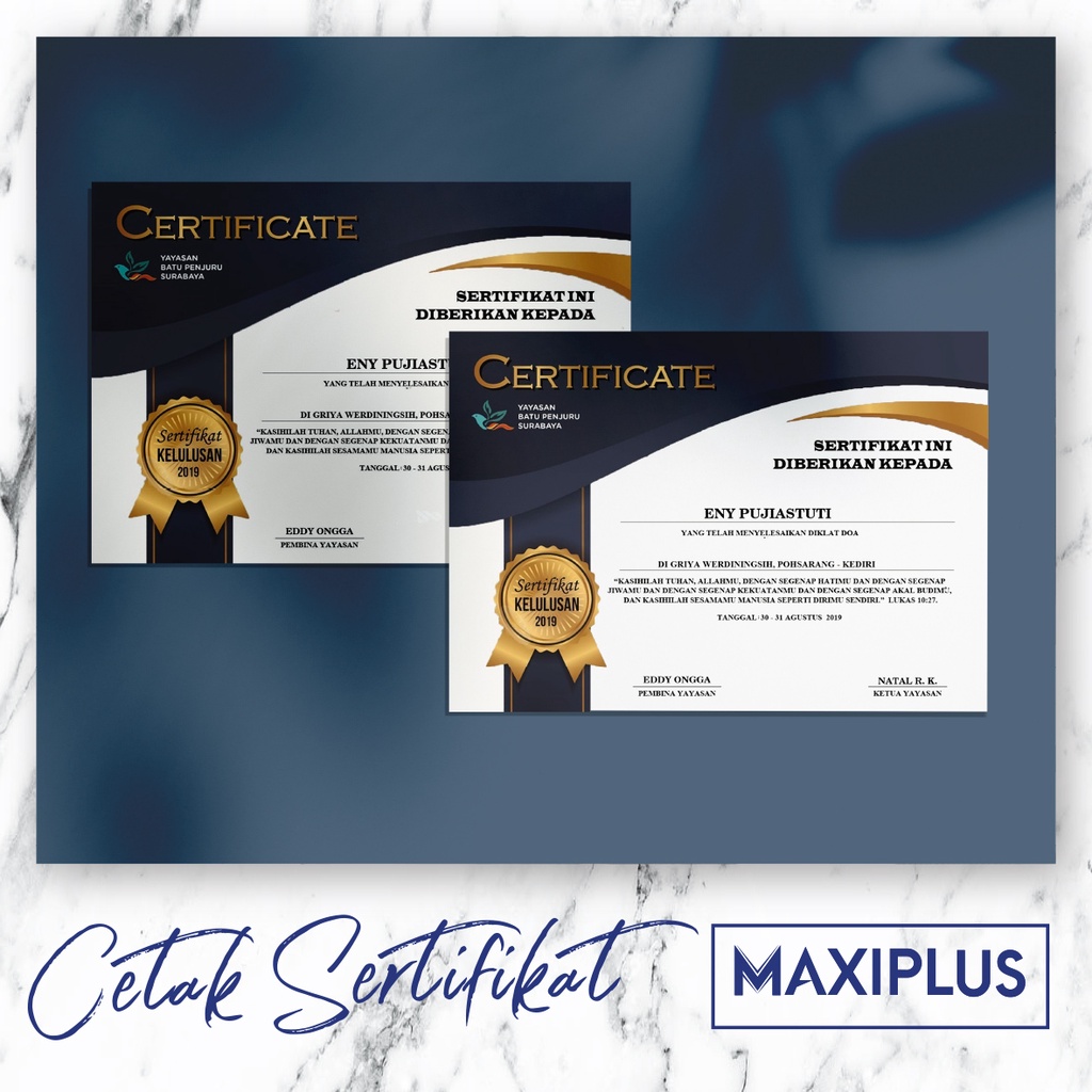 

Cetak Sertifikat / Sertifikat