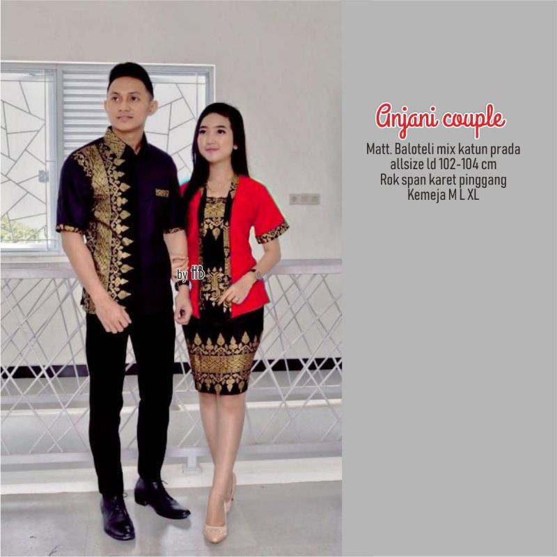 COUPLE BATIK NATAL / COUPLE NATAL PRADA / COUPLE ANJANI/ COUPLE BATIK NATAL PRADA / BAJU KONDANGAN /