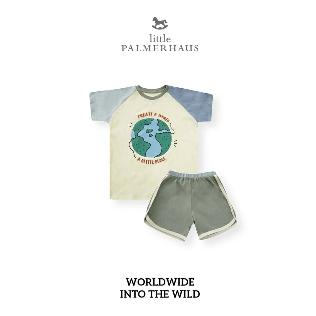 Little Palmerhaus Into The Wild ( Setelan Baju Anak Pendek + Celana ) 1- 6 Tahun