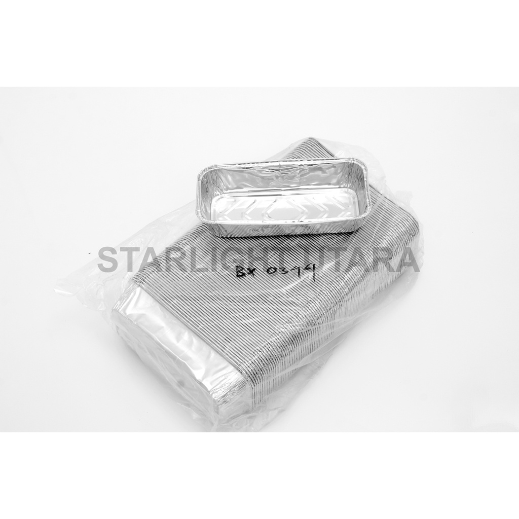 WADAH Aluminium foil tray BX 0344 tanpa tutup / macaroni schotel / pastel tutup / lasagna