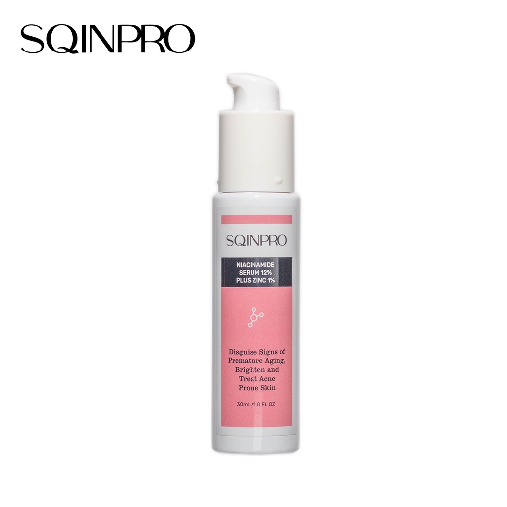 Sqinpro Double Pack Niacinamide Serum 12% + Zinc 1 % 30ml (Paket Isi 2 Pcs)