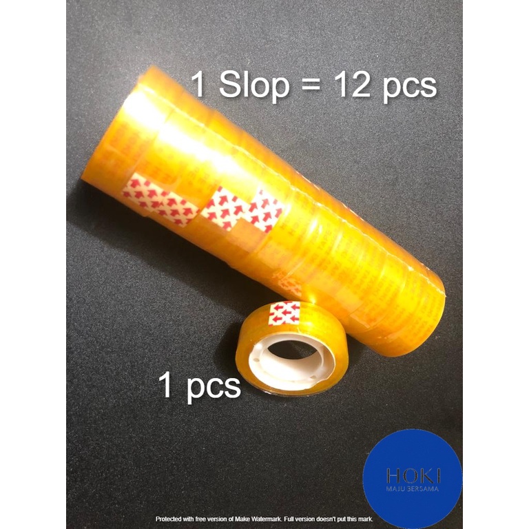 

Selotip Kecil / Isolasi Bening HOKI Clear Tape 1pcs 12mm X 20m