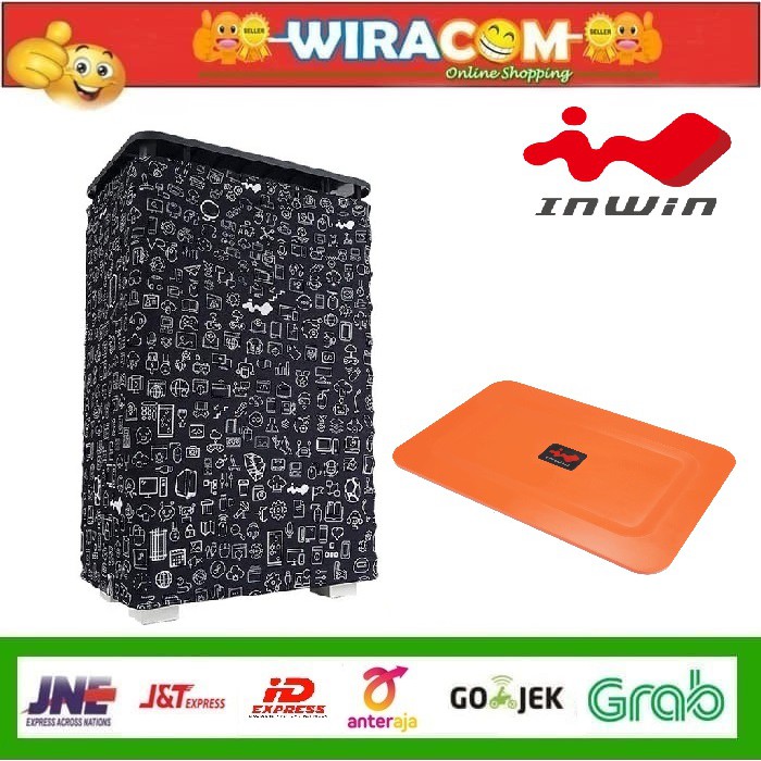 InWin ALICE Totem Cloth - Orange Top - ATX Casing Komputer