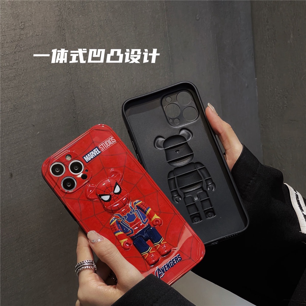 Soft Case Silikon Motif 3d Warna Hitam Merah Untuk IPhone 11 12 Promax 7 8Plus XS XR Smooth 12pro ZZX4