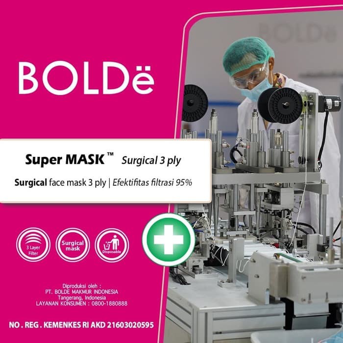 BOLDe Super Mask 3ply - BOLDe Surgical Masker 3ply