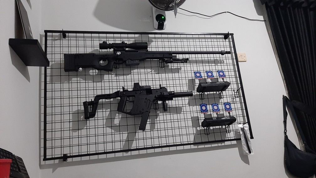 Wiremesh 90x150cm + H5 Wall Hitam Kawat Ram Dinding Wire Grid