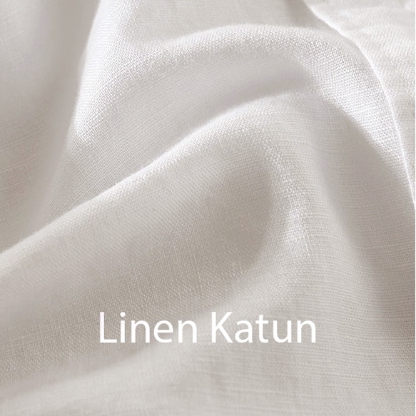 Baju Kemeja Lengan Panjang Pria Polos Bahan Linen Katun Ukuran M-XL Kasual
