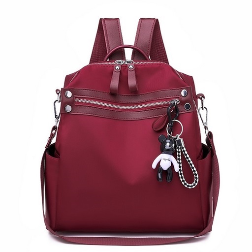 BJ81289 - BLACK/RED - RANSEL PUNGGUNG BACKPACK TAS SEKOLAH KULIAH TAS WANITA FASHION IMPORT MODIS ELEGAN TERMURAH TERLARIS TERBARU BAGSTORE JAKARTA TAS BATAM GT1289