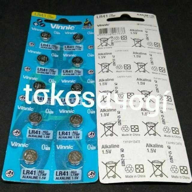 Battery Baterai Omron MC-343 AG3 Termometer LR 41 Digital MC -246 LR41 l736c