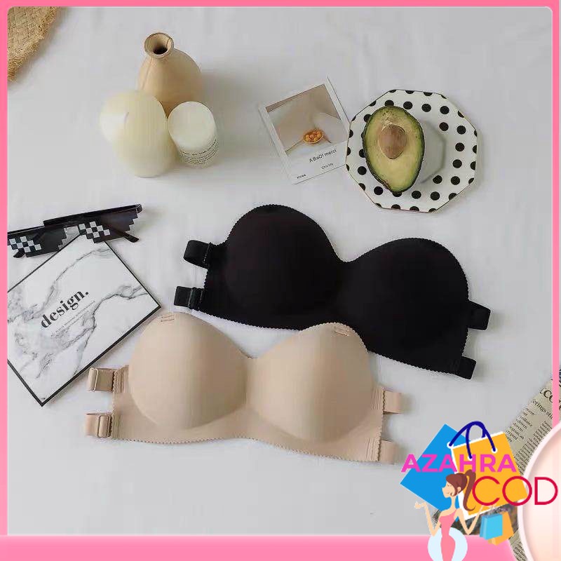 AZAHRA Bra Invisible Strapless Tanpa Tali Anti Slip Sexy untuk Wanita Bra One-Piece Sexy