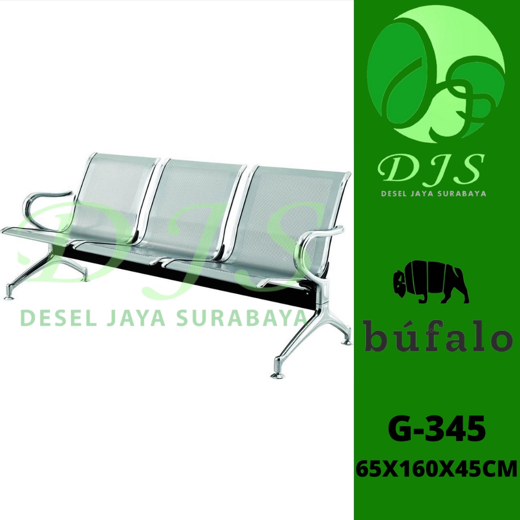 Kursi Tunggu 3 Dudukan - Kursi Tunggu 3 Seat - Kursi Bandara 3 Seat - G-345