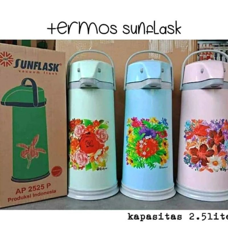 Terlaris Termos Pompa Air Panas / Termos Pencet Sunflask 2.5 Liter