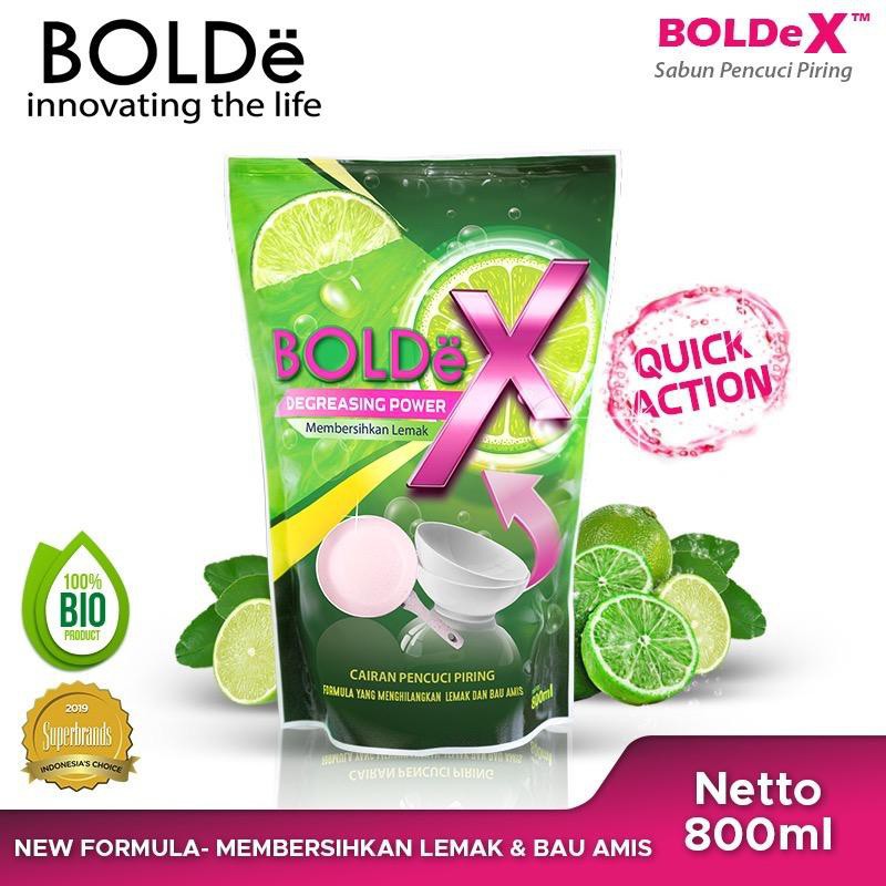 Sabun Cuci Piring BOLDe X Plate Liquid Cleaner BOLDe-X Sabun Cair Jeruk Nipis 800 ml