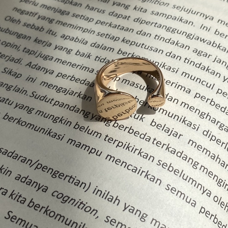 Cincin Rhodium Mas 24k Anti Karat Kilap Double - Cleopatra Ring