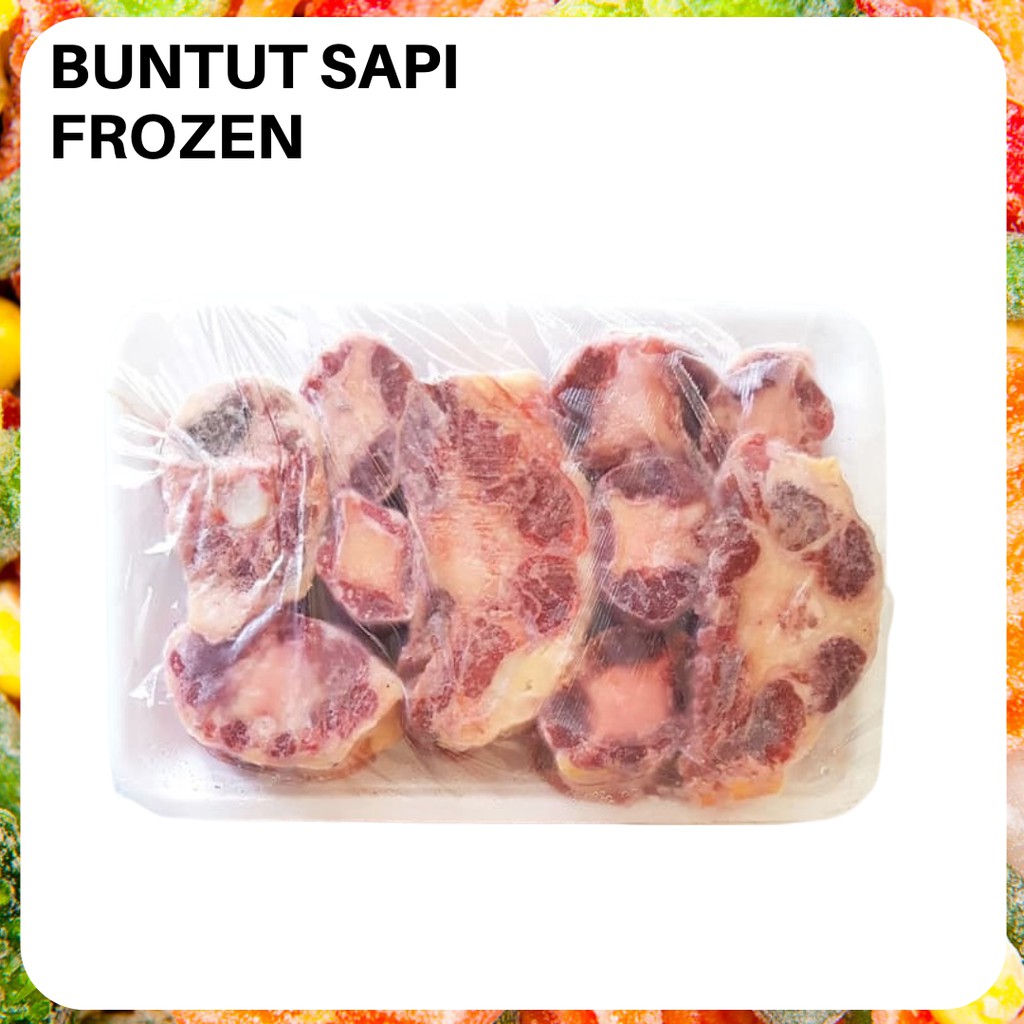 

Buntut Sapi Lokal Frozen 500gr Oxtail Tulang Ekor Bonggol Padang