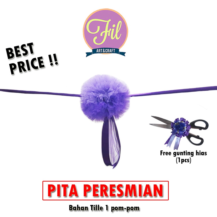 

Pita Peresmian / Gunting Pita / Opening / Kombinasi Ungu Set Gunting