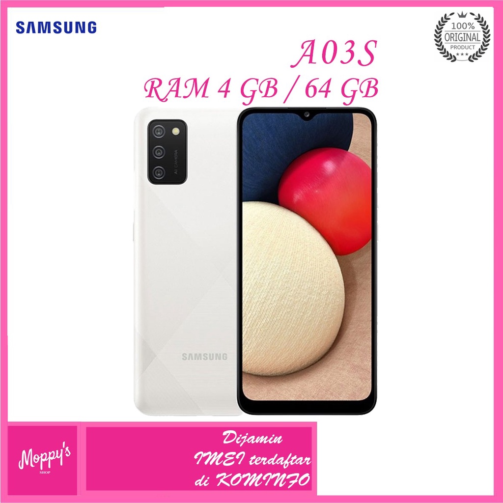 SAMSUNG GALAXY A03S 4/64 GB GARANSI RESMI SEIN SAMSUNG A03S RAM 4 GB ROM 64 GB ORIGINAL