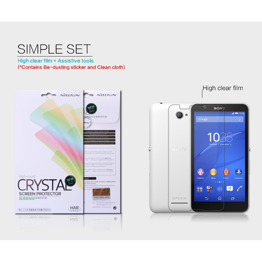 Nillkin Crystal Screen Protector Sony Xperia E4 - E4 Dual