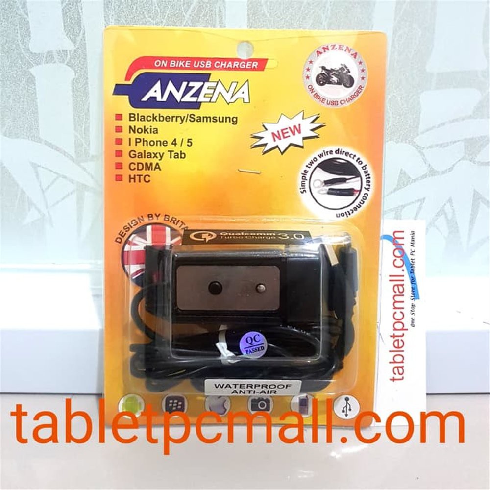 Jual Charger Motor USB Anzena Anti Air Tombol On Off Limited