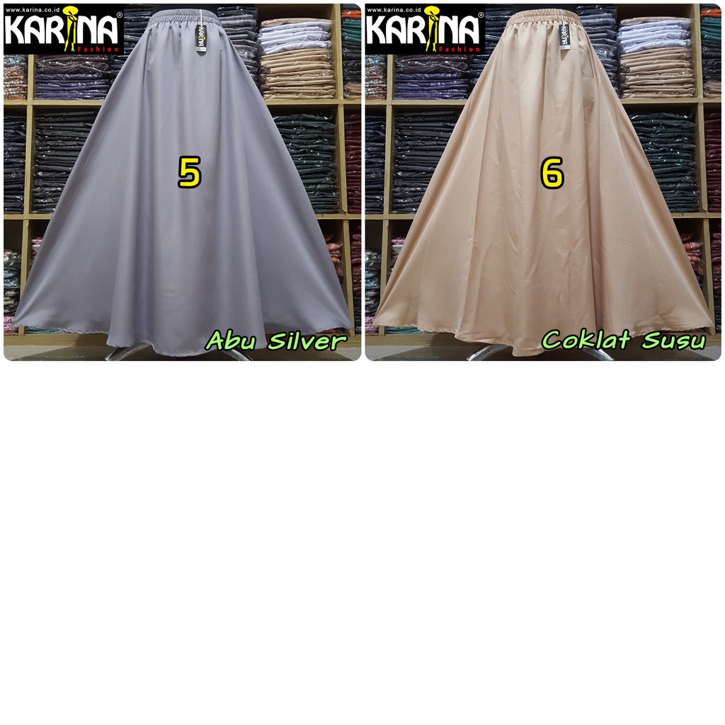 Bawahan Rok Kerja Panjang Polos KaRINA Payung Lebar Bahan AMUNZEN Best Seller Premium Tebal TERMURAH