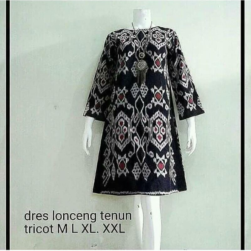 Dress tenun jepara motif rote tenun etnik kepiting baju tenun jepara DTB 42