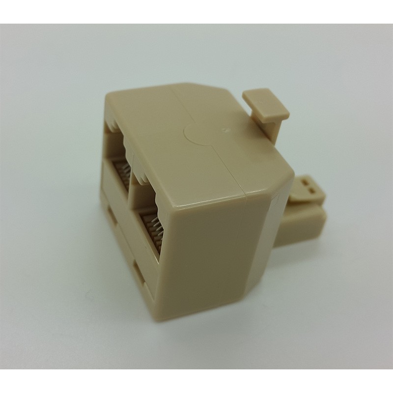 RJ45 Male to 2 RJ45 Female Socket Adapter Converter