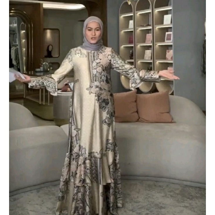 ELENA DRESS Buton Series Hazel Wood by Wearing Klamby size L (LD 100cm)