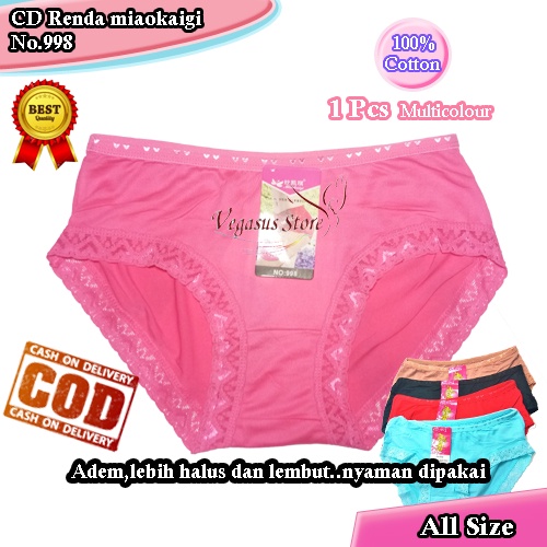 6Pcs Celana Dalam Renda Celana Dalam Wanita Renda Miaokaigi 998-All Size-Vegasusstore1 (COD)