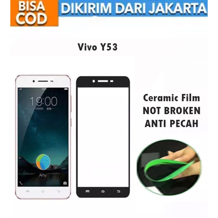 Tempered Glass Vivo Y53 FULL COVER FULL SCREEN Ceramic Film Anti Gores