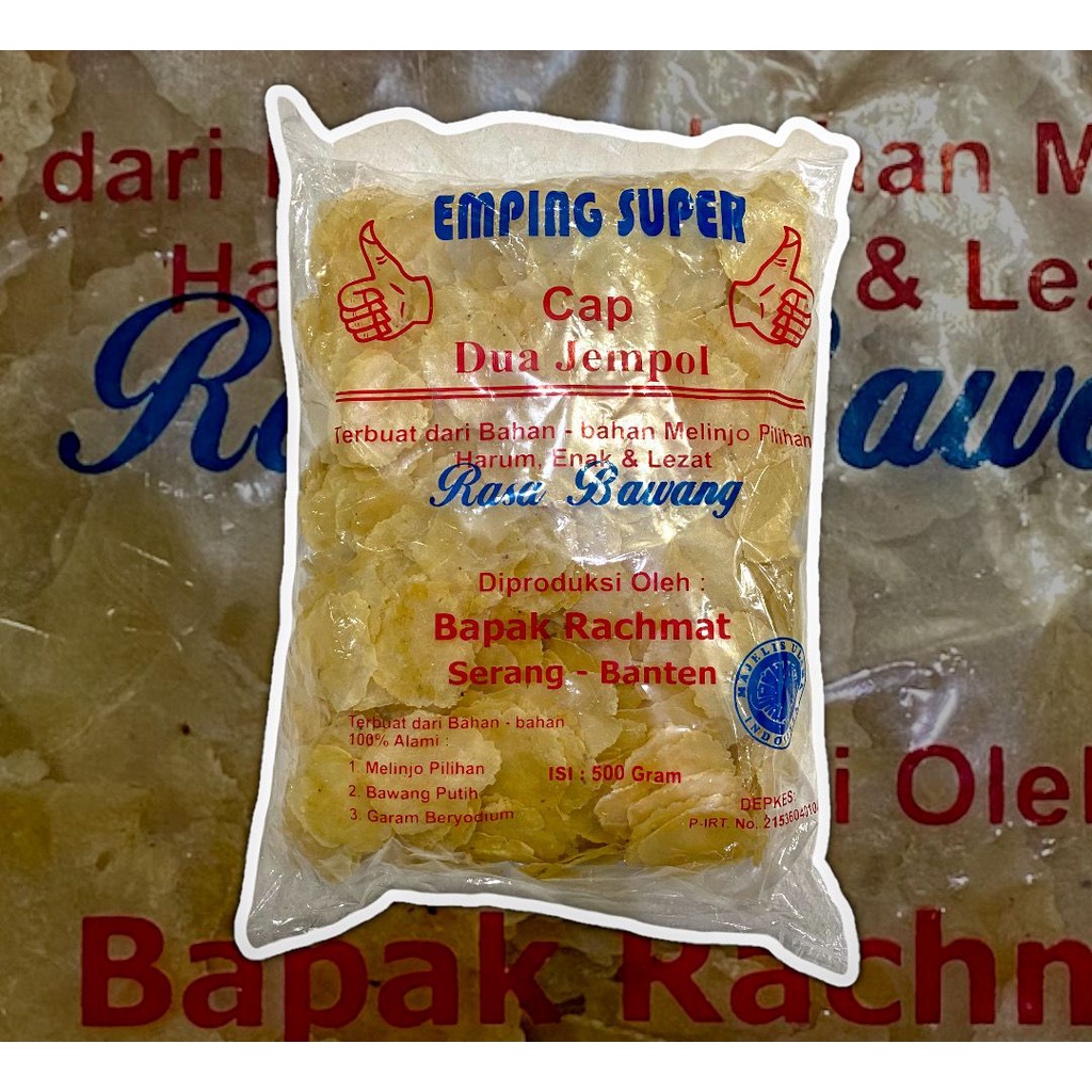 

Emping Super Cap Dua Jempol Rasa Bawang 500gr