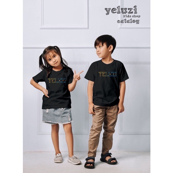 Kaos Couple sarimbit keluarga Logo yeluzi hitam