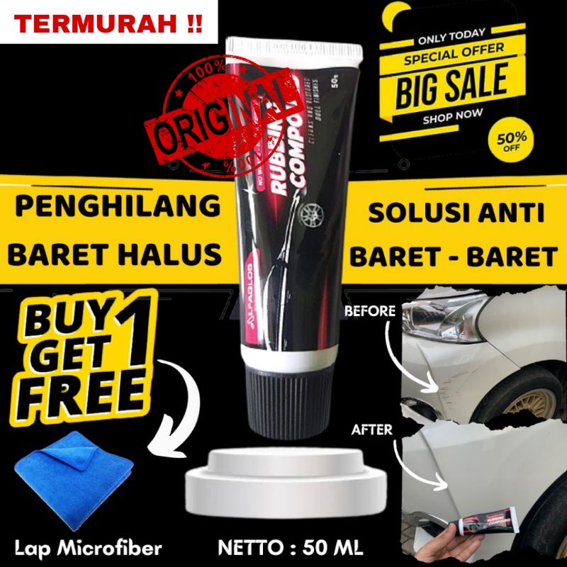 Penghilang Baret Body / Krim Ajaib Sekali Gosok / Penghilang Baret Body Mobil & Motor Ampuh / Rubbin